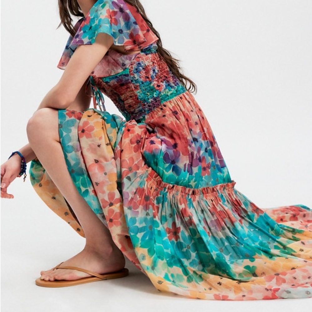 Free People Sunshine Floral Print Maxi Dress